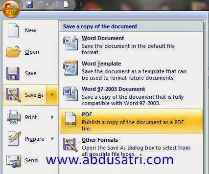 cara merubah file word ke PDF