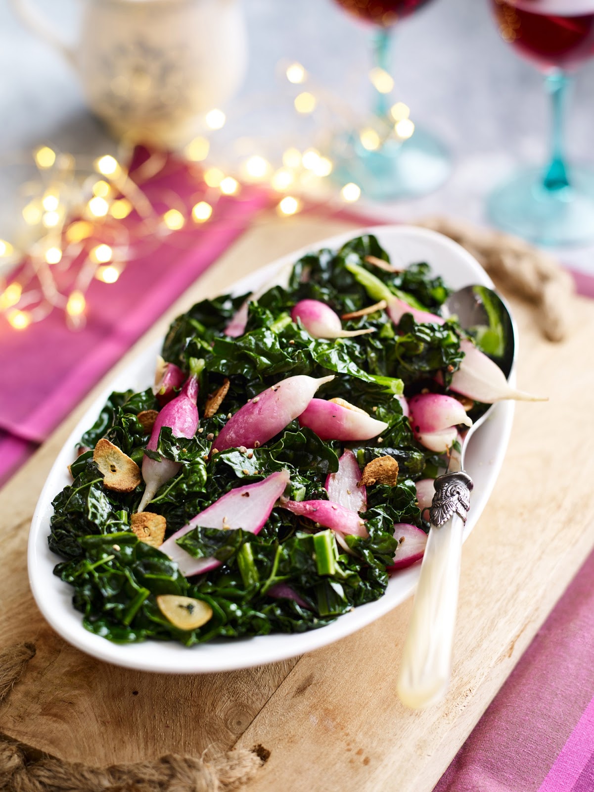 Quick Cooked Radishes And Kale