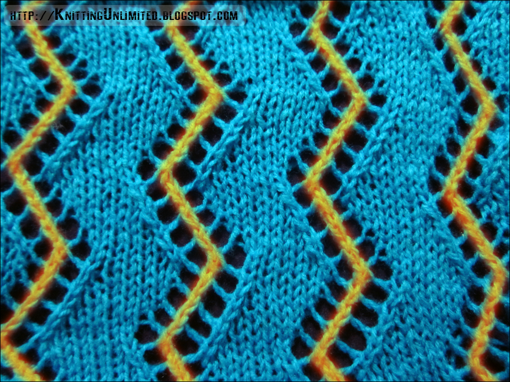 Lace Knitting Pattern 4: Zig Zag - Knitting Unlimited