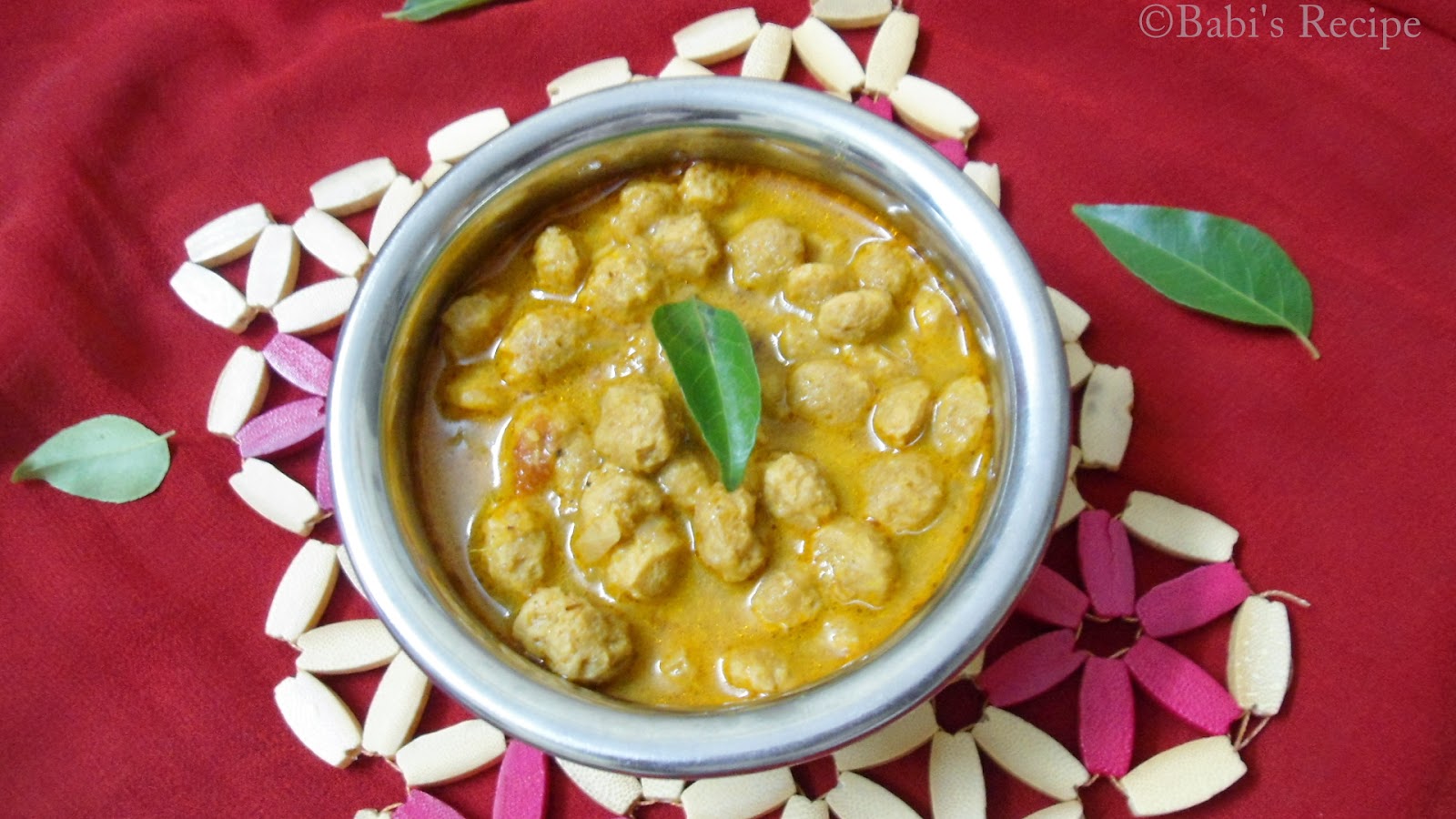 Babi 's Recipes Soya Chunks curry /Meal maker curry
