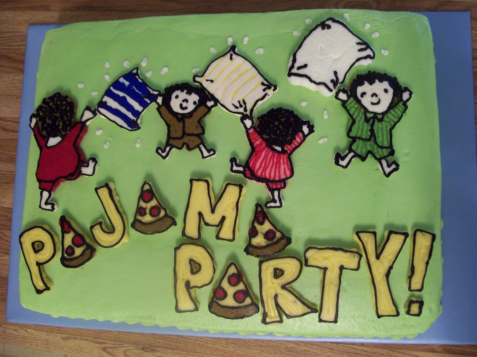 the cake box girls Pajama party cake