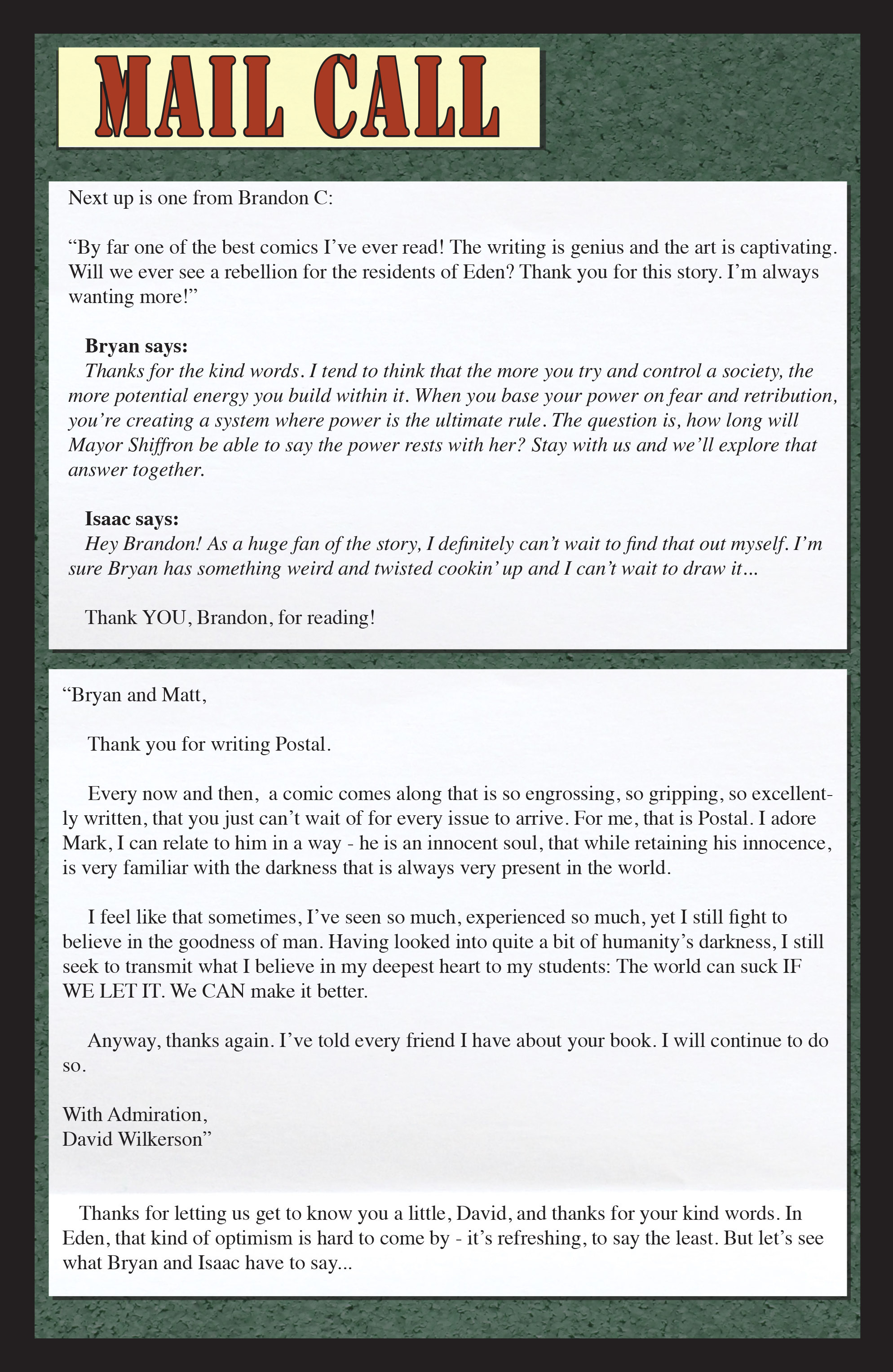 Read online Postal comic -  Issue #9 - 26