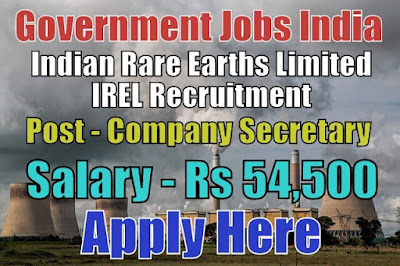 Indian Rare Earths Limited IREL Recruitment 2017