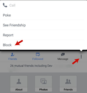 Block from Facebook app