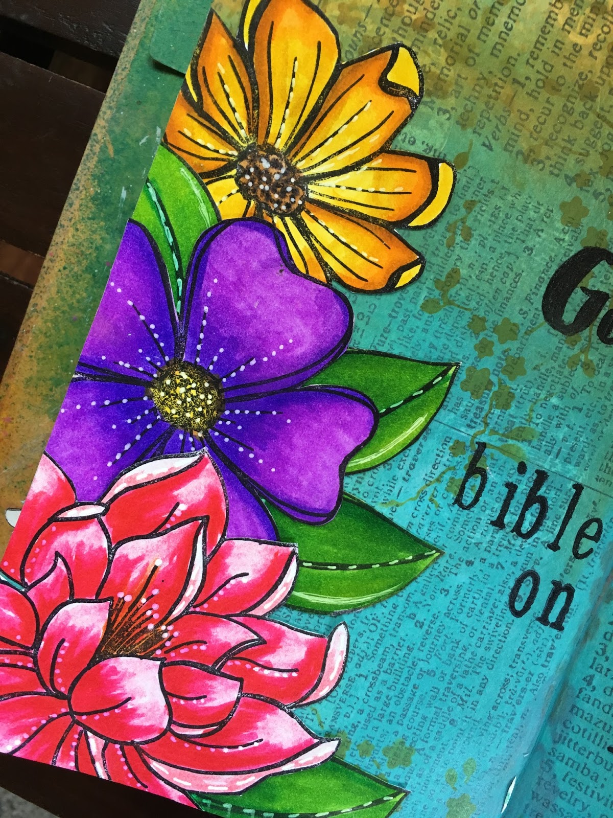 Sweet 'n Sassy Stamps Art Journal Layout God Writes the Gospel