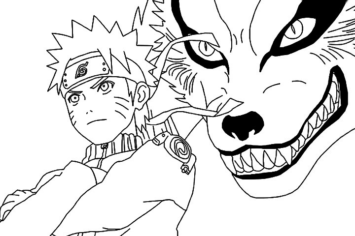 naruto coloring pages ninetales - photo #33