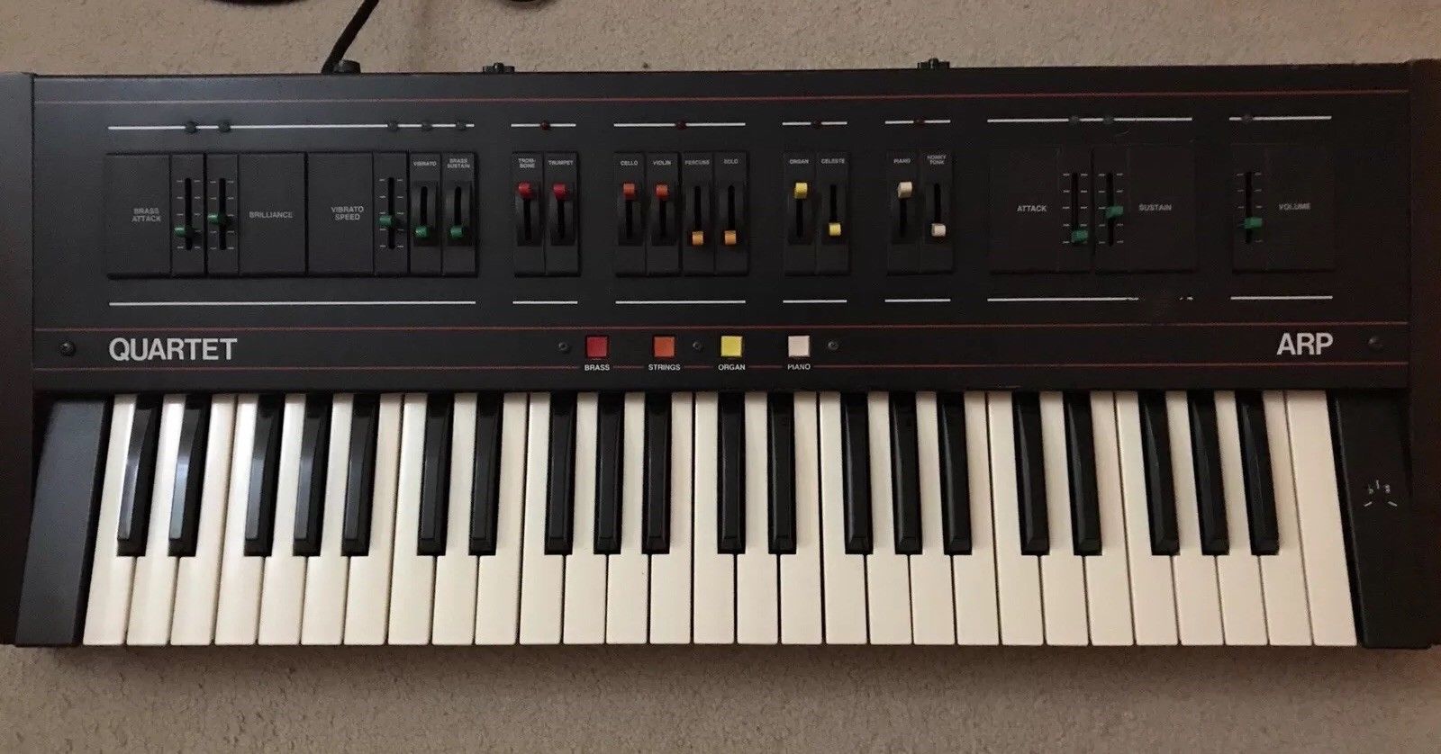 MATRIXSYNTH ARP Quartet 49Key Brass, Strings, Organ and Piano Synthesizer SN 143441