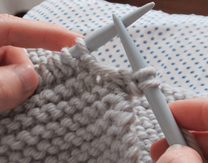 apprendre a tricoter point mousse