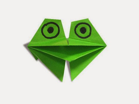 Cách gấp, xếp con ếch kêu bằng giấy origami - Video hướng dẫn xếp hình - How to make a Croaking Frog