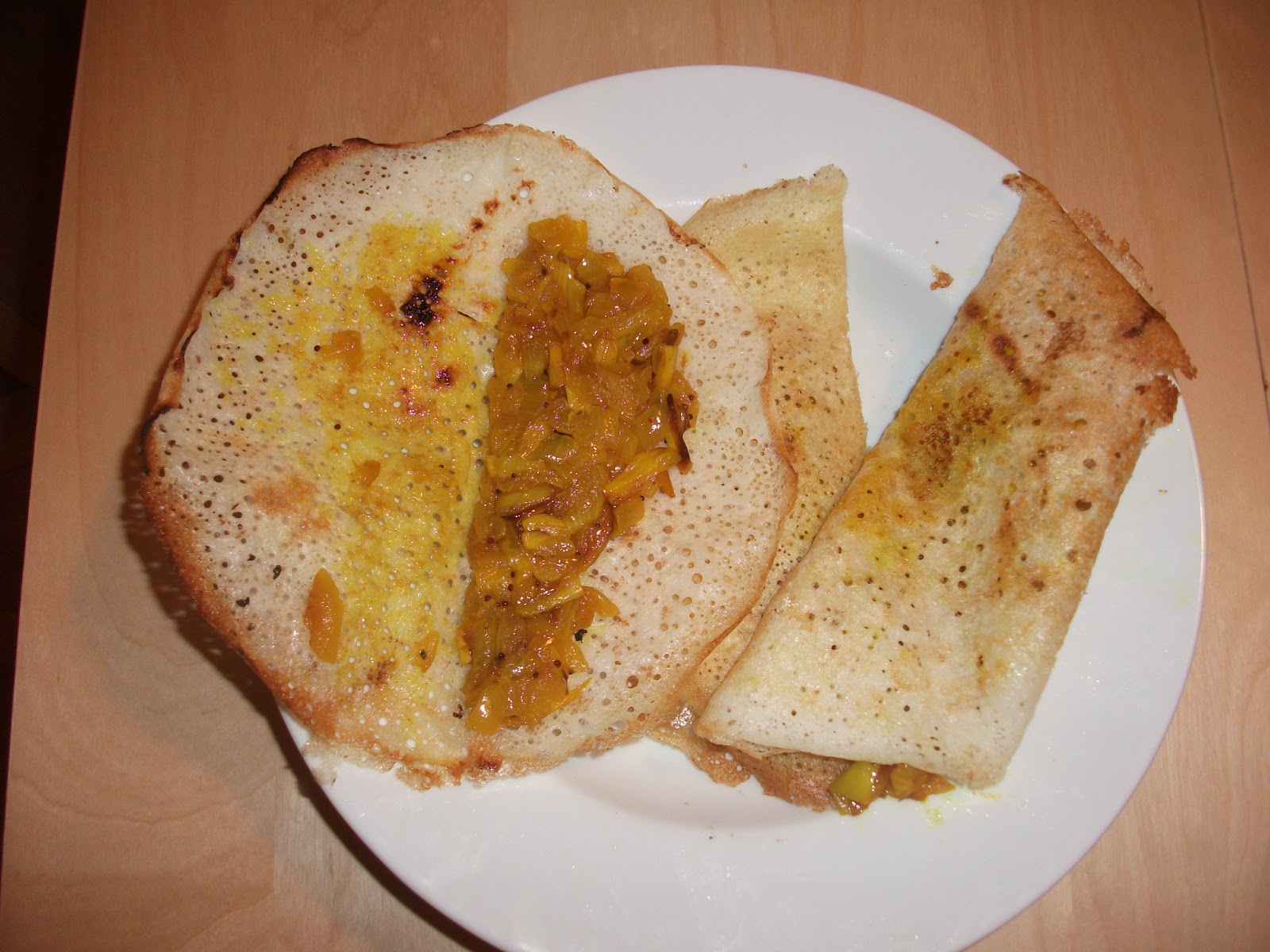 Recipes and Experiences Onion Dosa