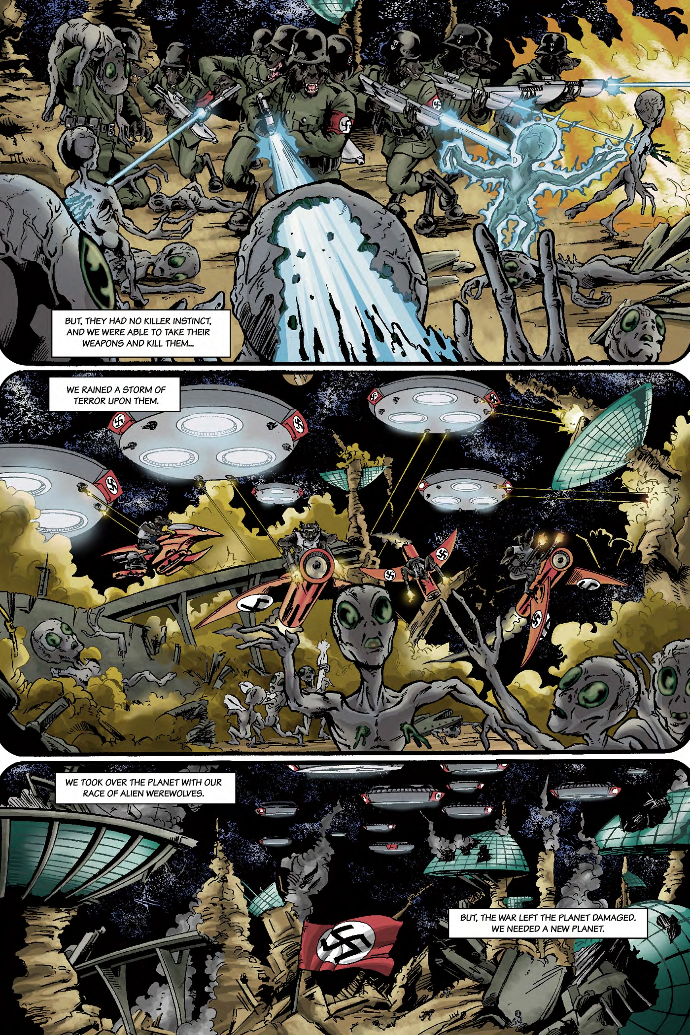 Read online Nazi Werewolves from Outer Space comic -  Issue #4 - 19