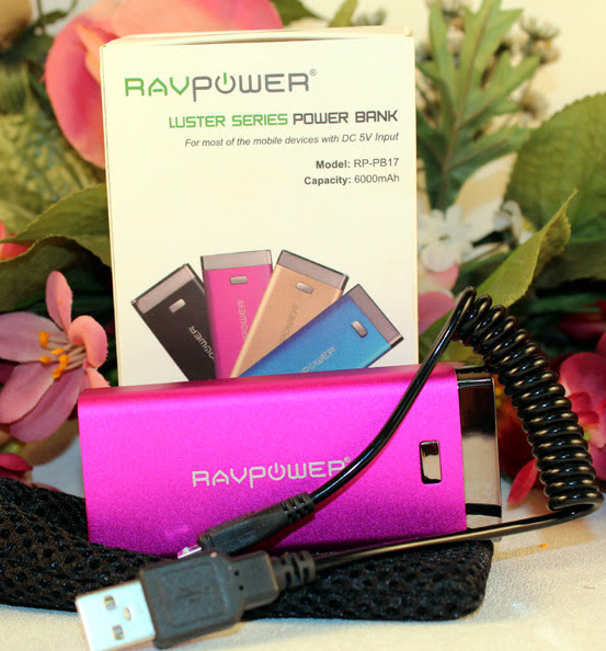 RAVPower Luster Series 6000mAh Power Bank Mobile Cell Phone / Tablet Charger