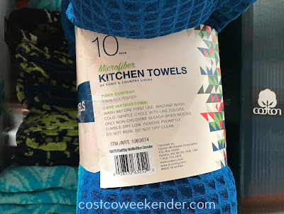 Costco 1063674 - Town and Country Living Microfiber Kitchen Towels: super soft and gentle on your dishes