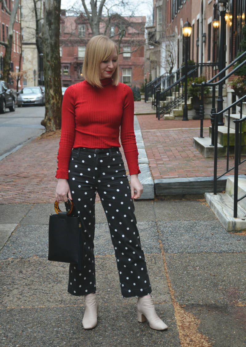 Polka Dots and a Pop of Red | Organized Mess
