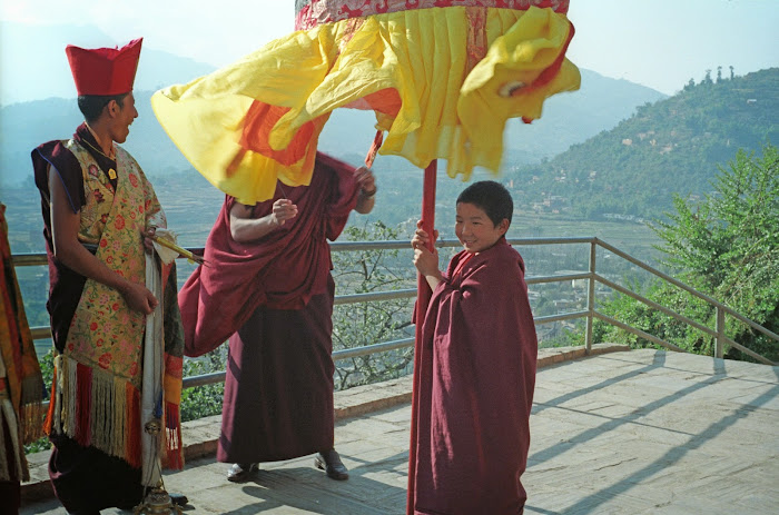 Népal, Katmandou, Stupa Swayambunath, © L. Gigout, 1990