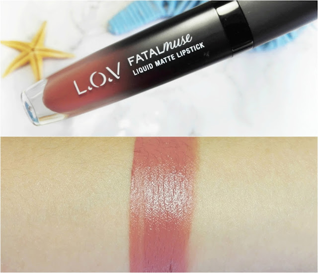 L.O.V Cosmetics Fatalmuse Liquid Matte Lipstick 710 Secret Obsession Swatch - Lana Talks