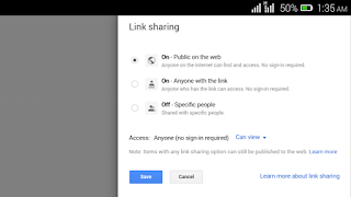 Google drive link sharing