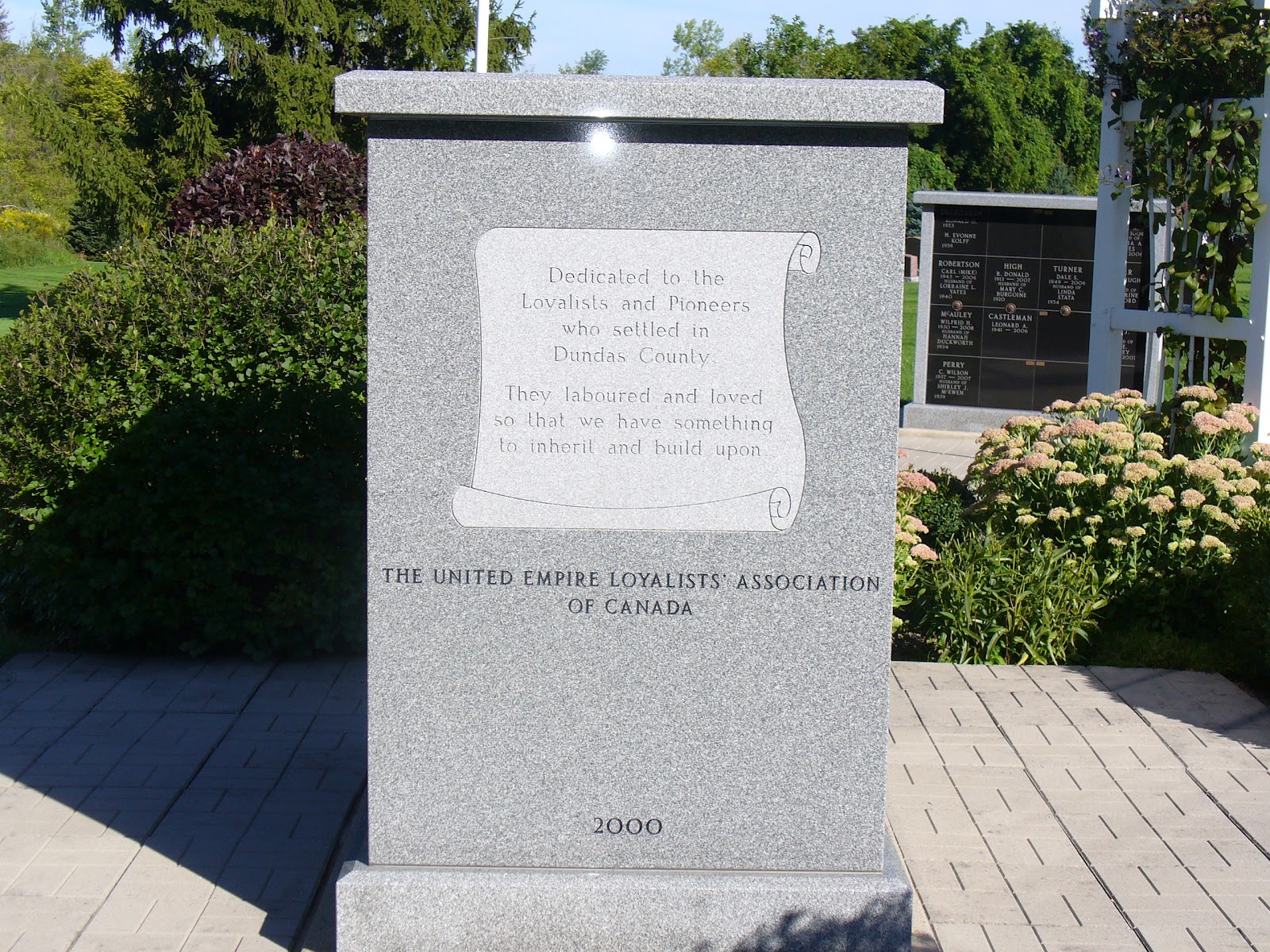 Ontario War Memorials Iroquois Seaway Cemetery
