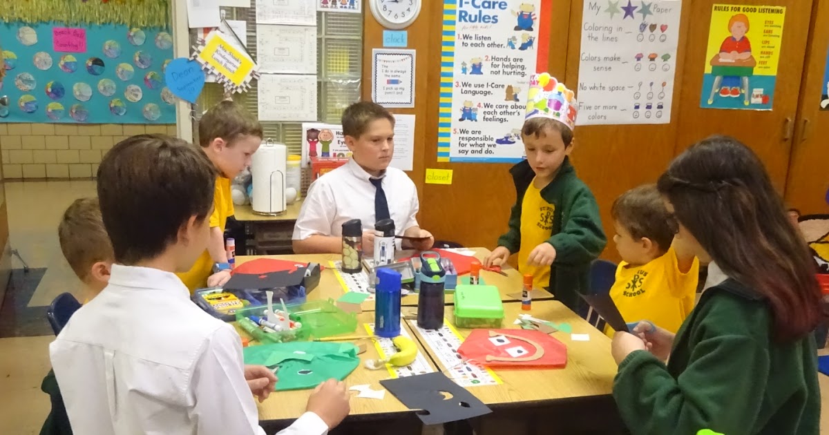 St. Pius Kindergarten: Apple fun with our Buddies!