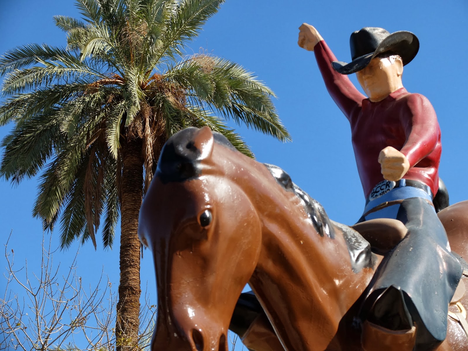 TravelMarx Brawley Cattle Call Casey Tibbs Bucking Bronc Statue