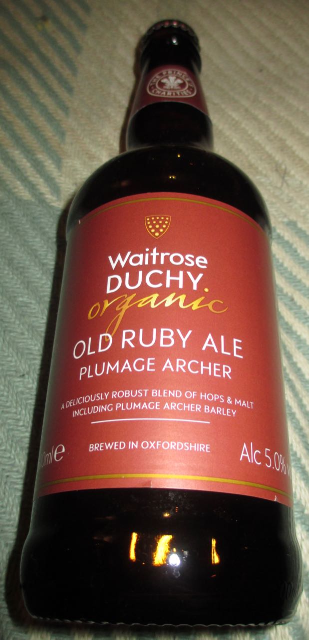 FOODSTUFF FINDS Waitrose Duchy Organic Old Ruby Ale (Waitrose) [By
