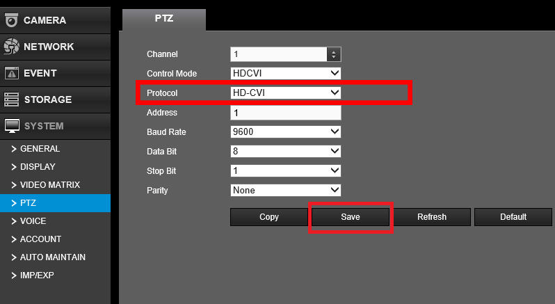 How to zoom a motorized HD-CVI varifocal camera via web browser
