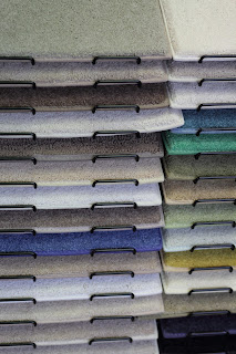Carpet samples in variety of colors