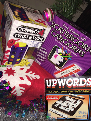 Winning Moves Games: Connect 4 Twist & Turn, Scattergories Categories, & Upwords