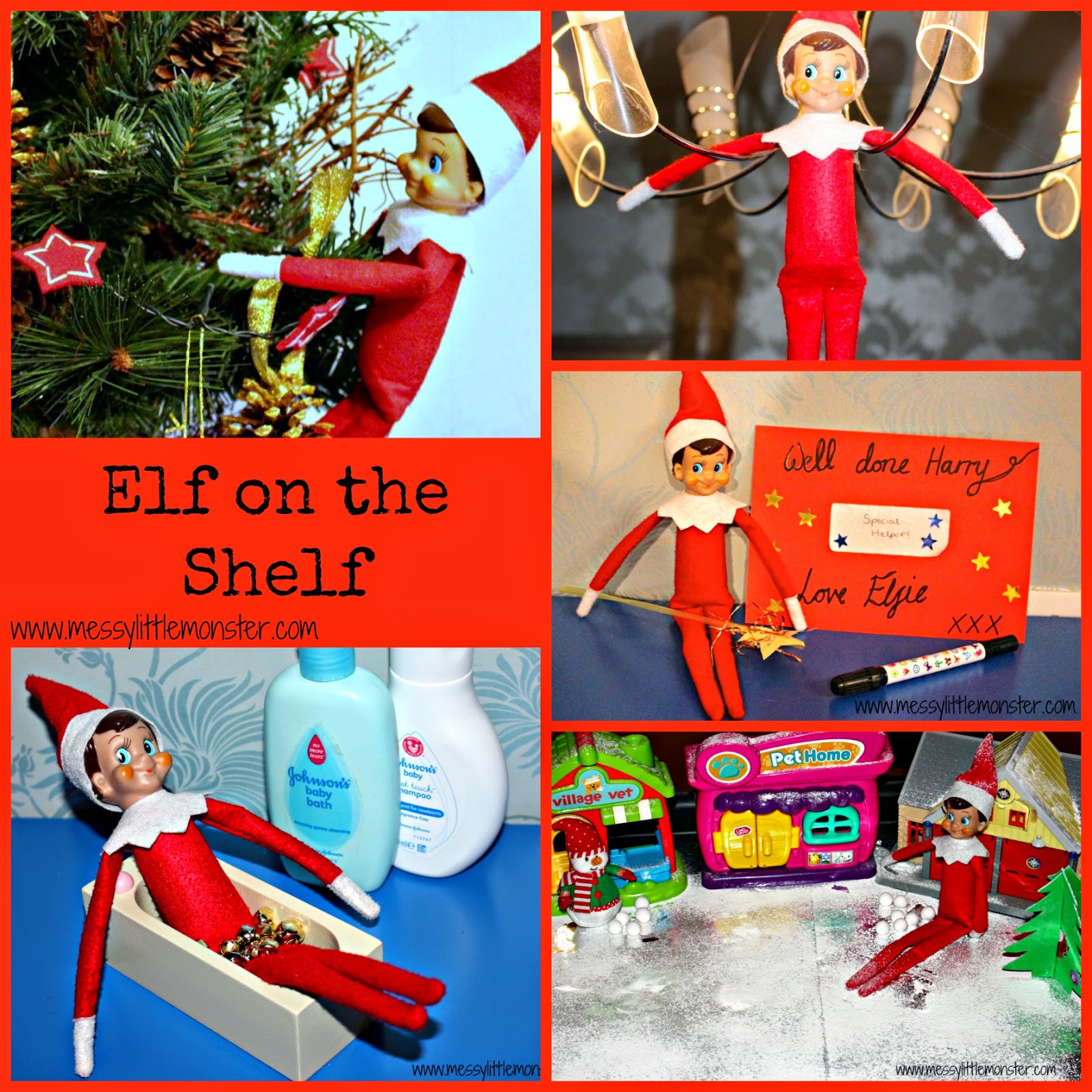 Elf on the shelf ideas - Messy Little Monster