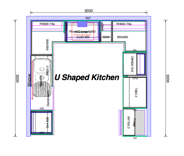 Draw Your Kitchen Sketches In Autocad 2d 3d By Ehabmagdy