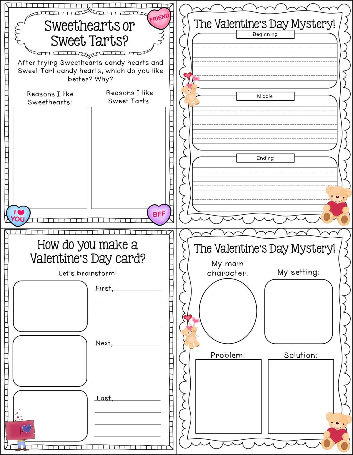 Valentines Activities Worksheets Printables And Lesson Plans