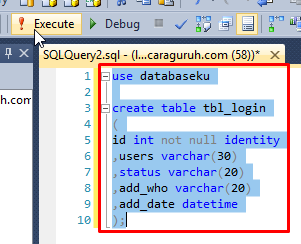 Pengenalan SQL SERVER Cara Membuat Database dan Table - Blog Mas Guruh ...