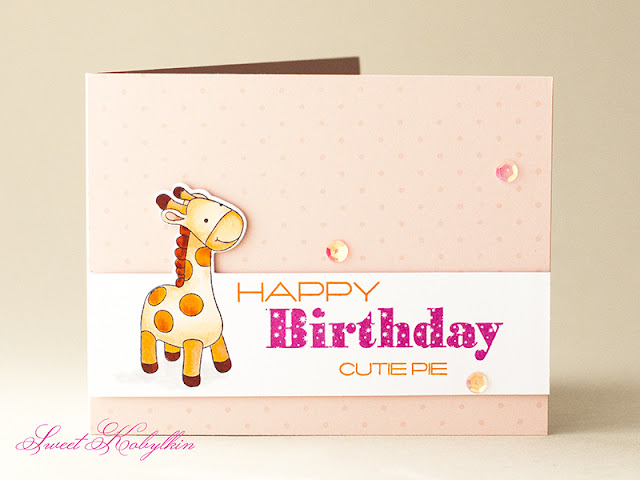 Baby BD Card with Cute & Cuddly from Clearly Besotted by Sweet Kobylkin