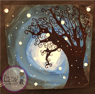Classroom art for kids. Snowy Trees - Beautiful winter art projects for the elementary classroom brought to you by Literacy Loves Company.