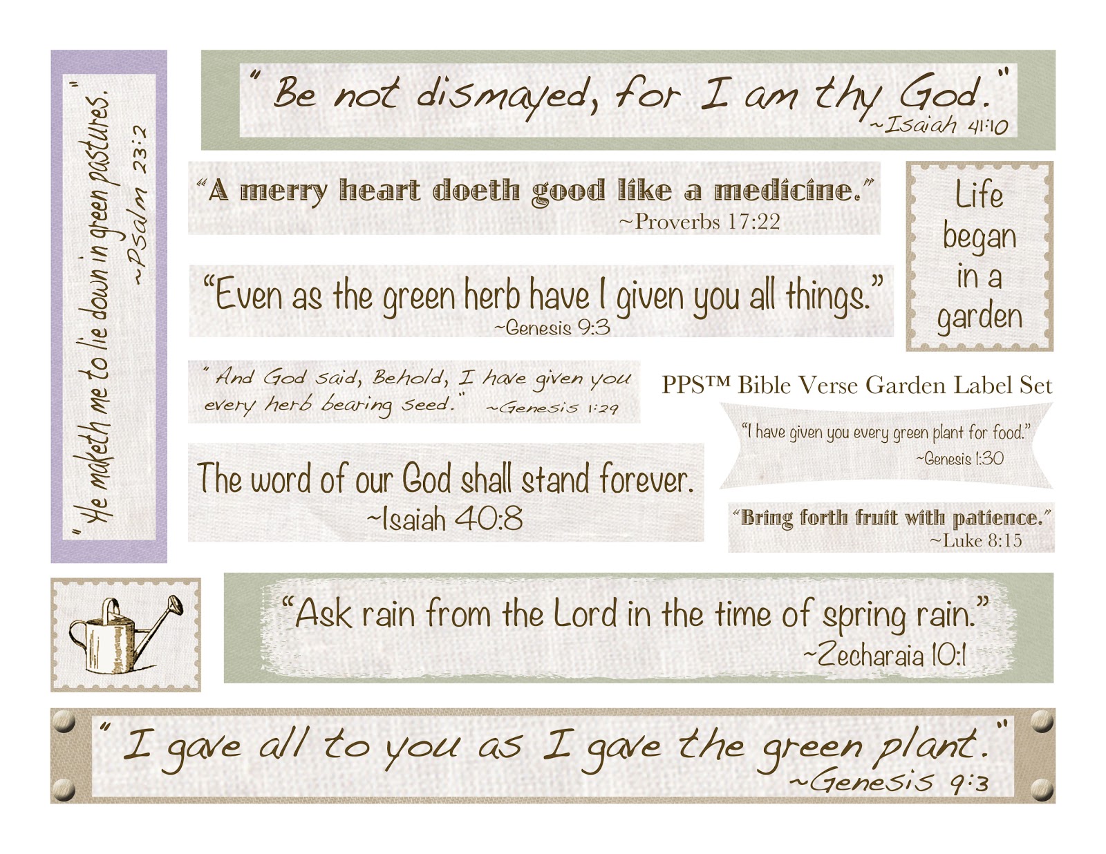 Plush Possum Studio Free Bible Verse Garden Labels