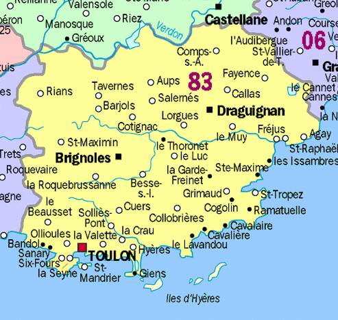 COUNTRIES and CITIES: BETWEEN BANDOL AND TOULON