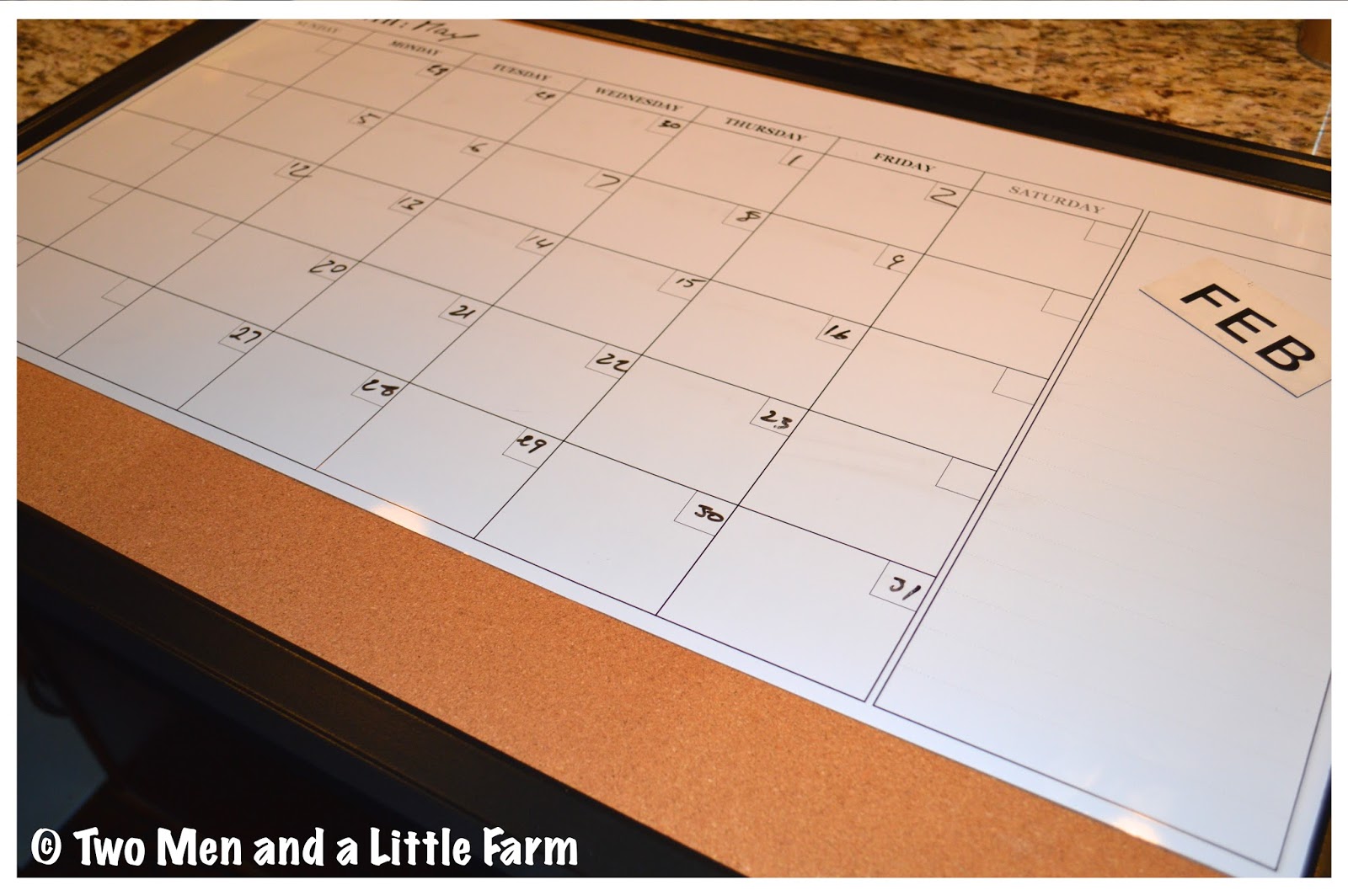 Two Men and a Little Farm DRY ERASE CALENDAR BOARD FIND