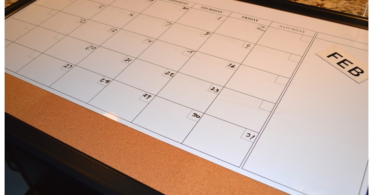 HOw To DRY ERASE CALENDAR BOARD FIND