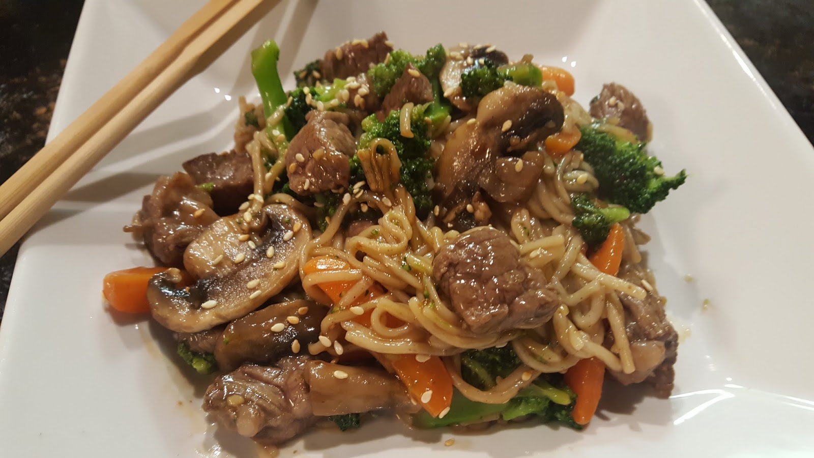 Cook with Sara Japanese Pan Noodles with Steak