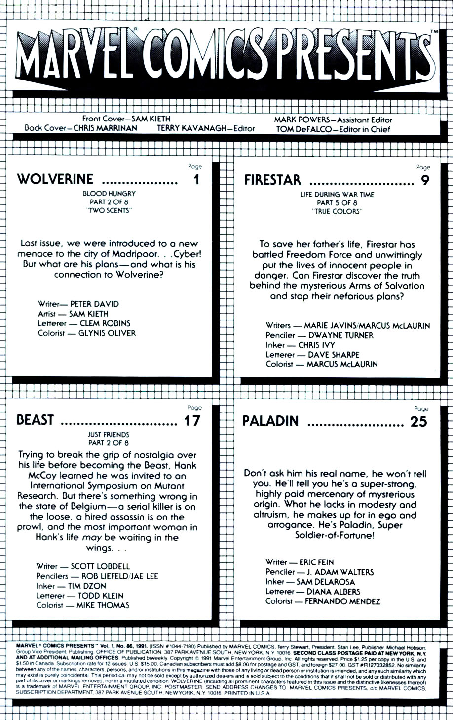 Read online Marvel Comics Presents (1988) comic -  Issue #86 - 2