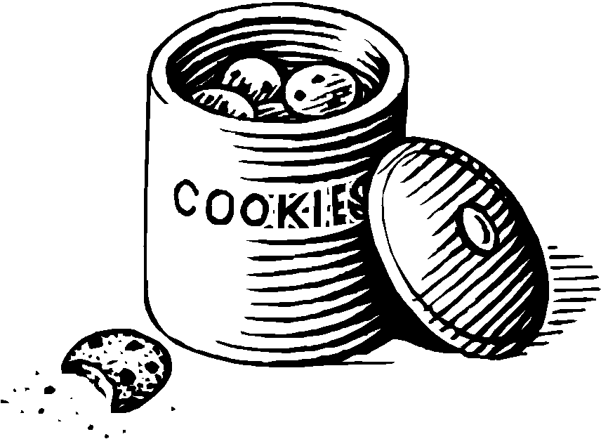 free cookie clipart black and white - photo #16