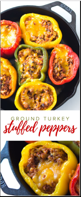 Ground Turkey Stuffed Peppers