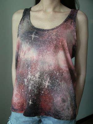 galaxy-diy-kosmos-romwe-black milk-trendy koszulka