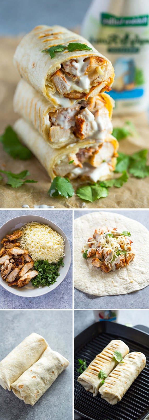 The Greatest Chicken Ranch Wraps