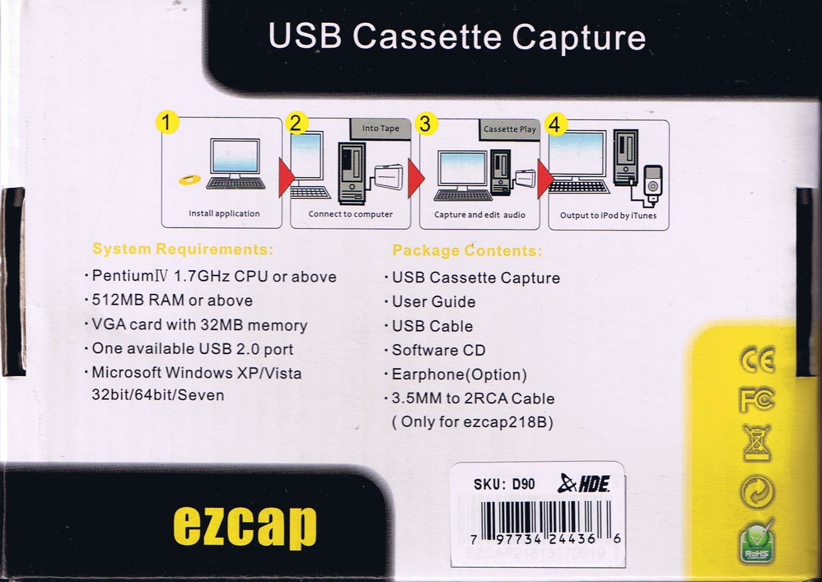 ezcap usb cassette capture software download