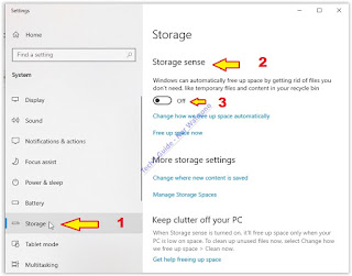 Storage Sense Windows 10
