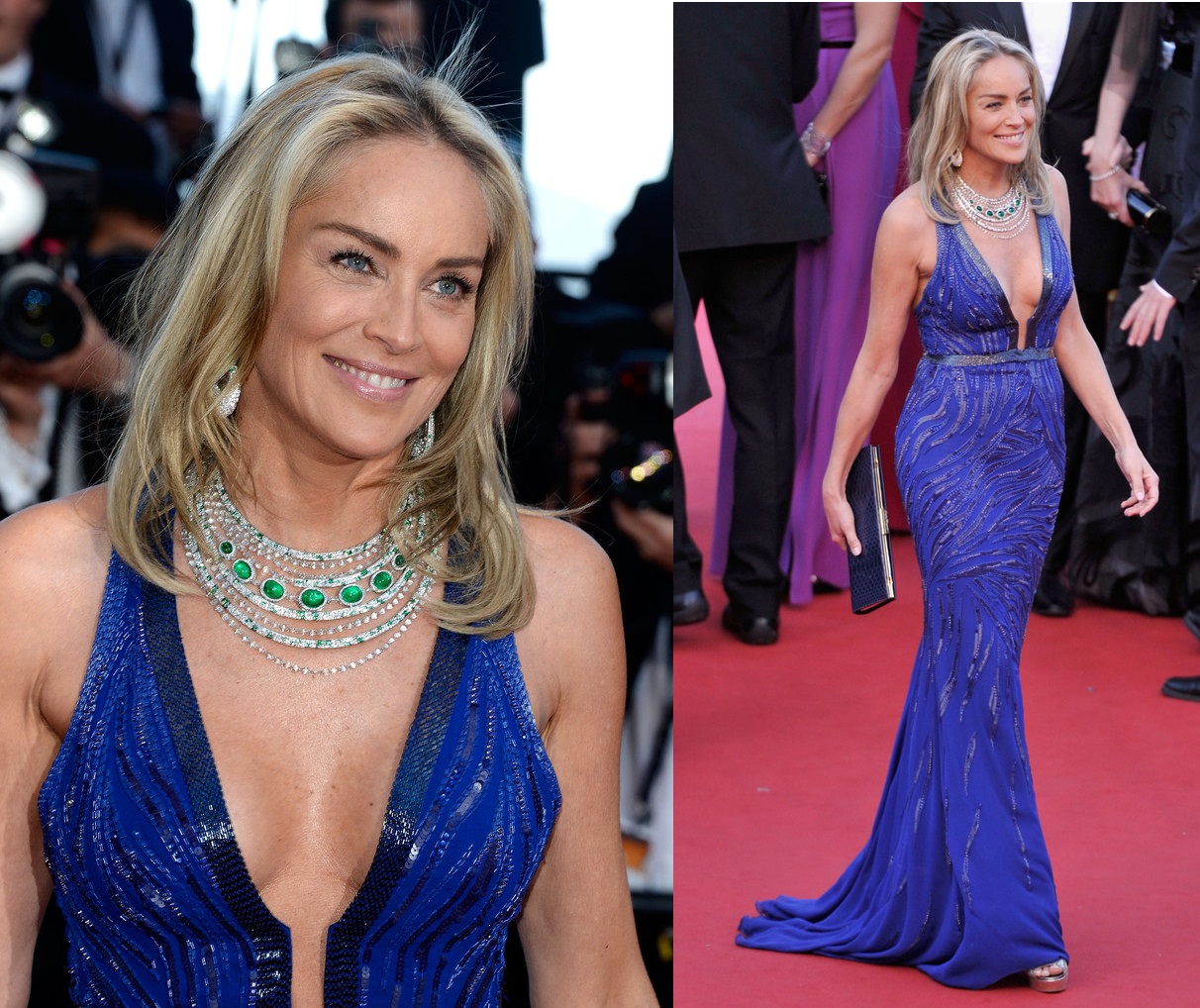 Sharon Stone in Roberto Cavalli – ‘Behind the Candelabra’ Cannes Film Festival Premiere