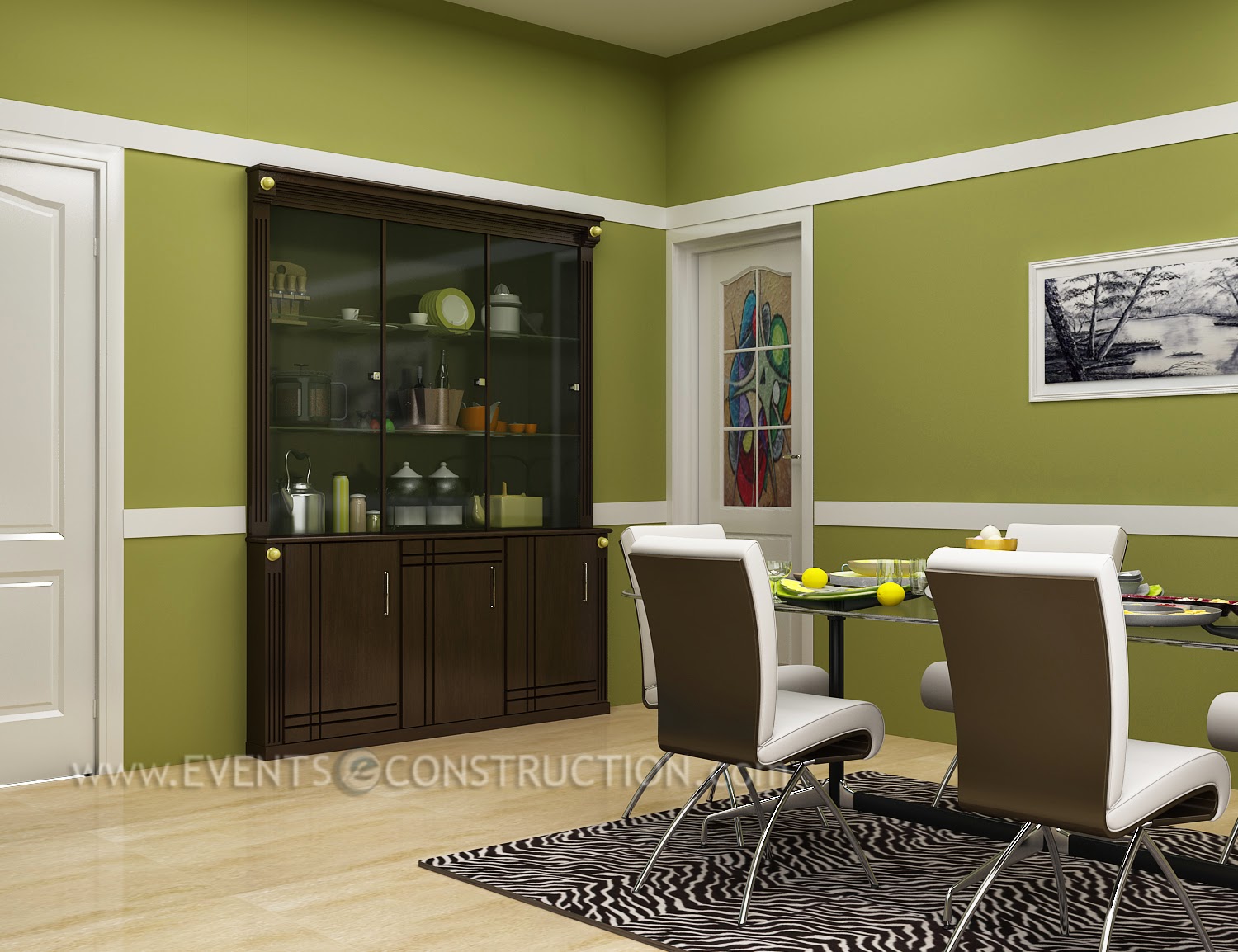 Evens Construction Pvt Ltd Crockery Shelf For Dining room