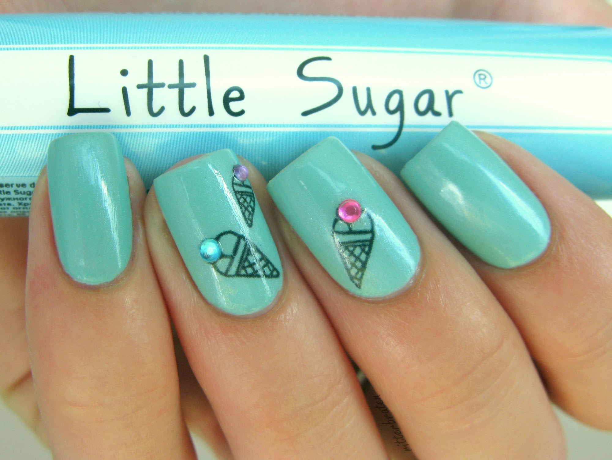 ice cream nail design