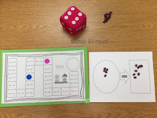 Blonde Bilingual: Addition and Subtraction Board Game